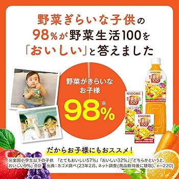 ※虹※野菜生活100 野菜ジュース オリジナル、マンゴーサラダ 計72本 カゴメ 野菜生活100 マンゴーサラダ 200ml 1箱（24本入）【野菜